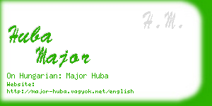 huba major business card